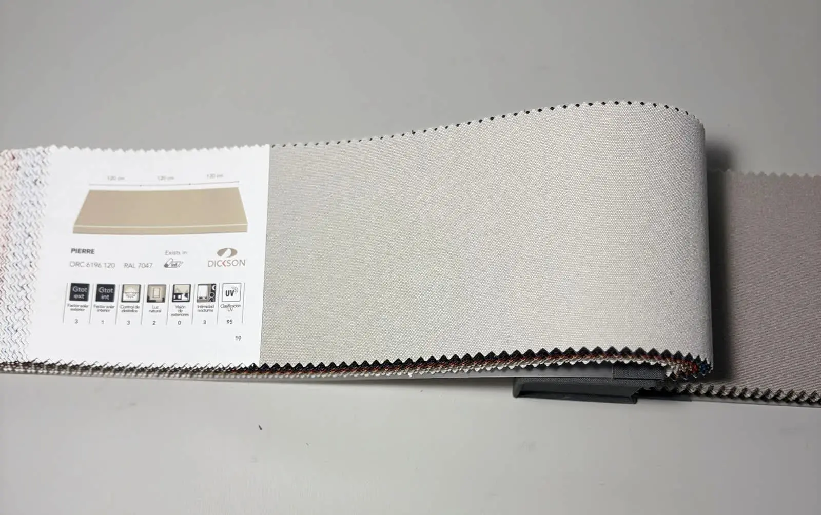 muestra de lona lisa